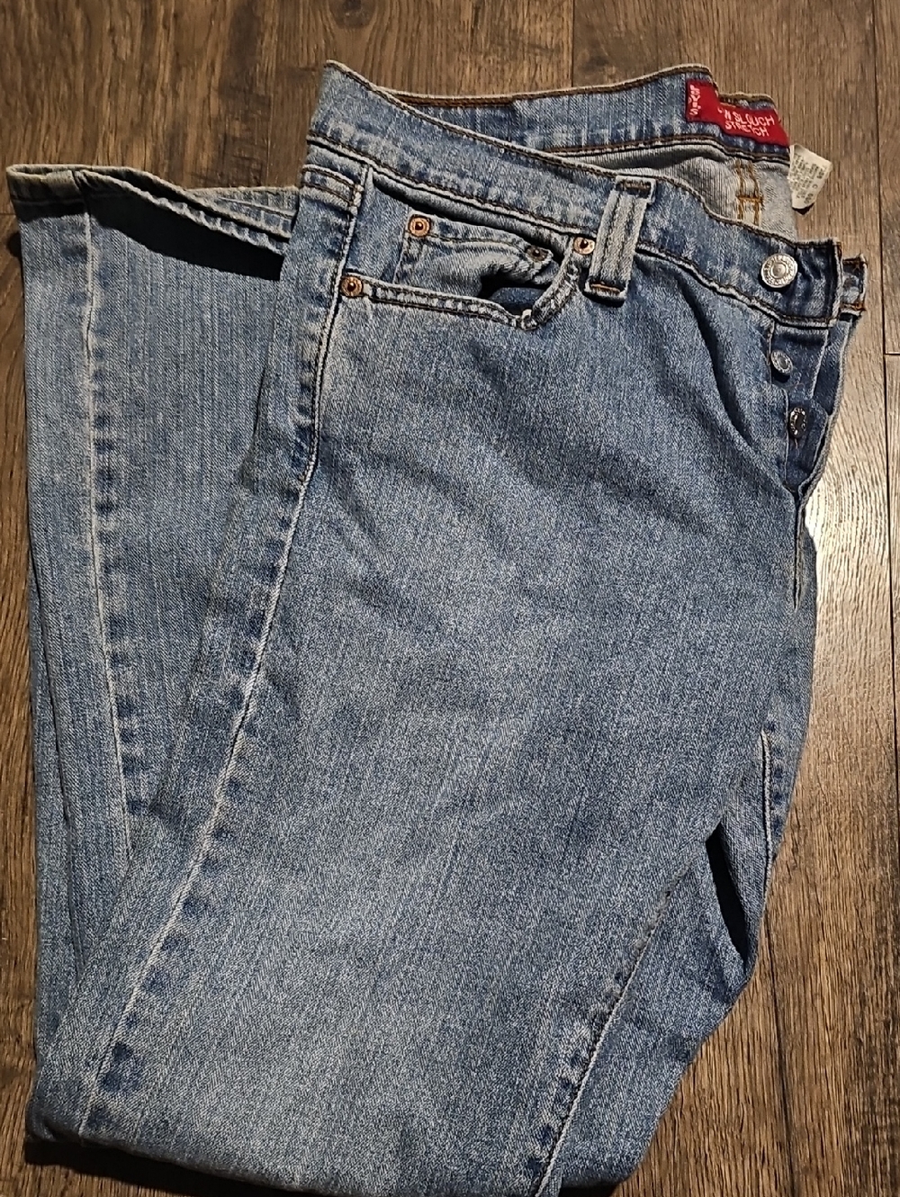 Levi's Jeans Low Slouch Stretch Size 13 Medium Women Flare Denim